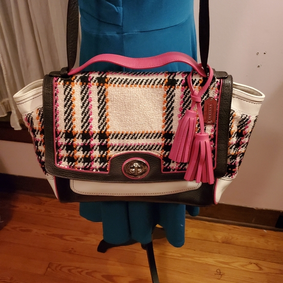 Coach Handbags - COACH Tweed Carryall Satchel